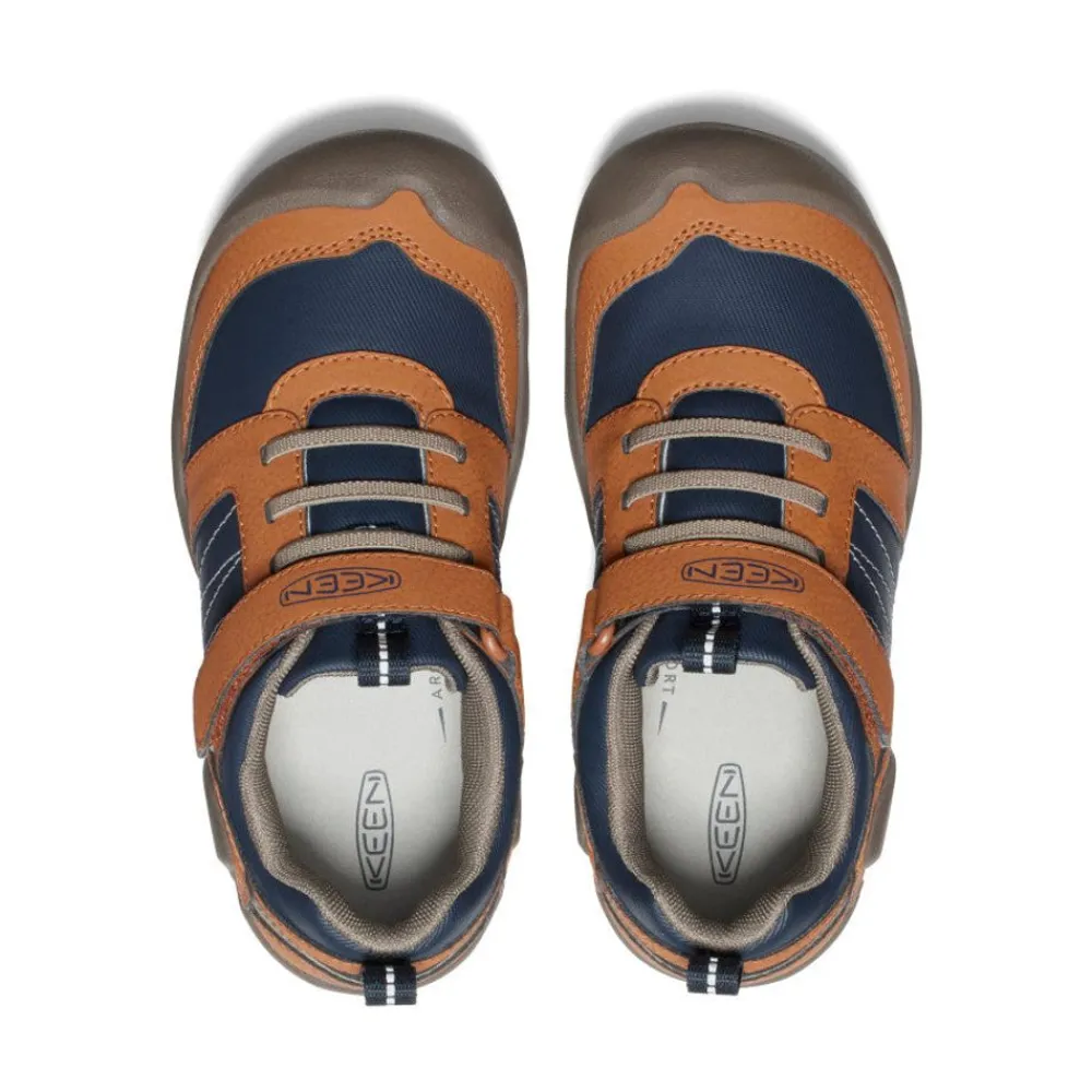 Hot Big Kids' Knotch Peak Sneaker | Maple/Sky Captain Kids Shoes