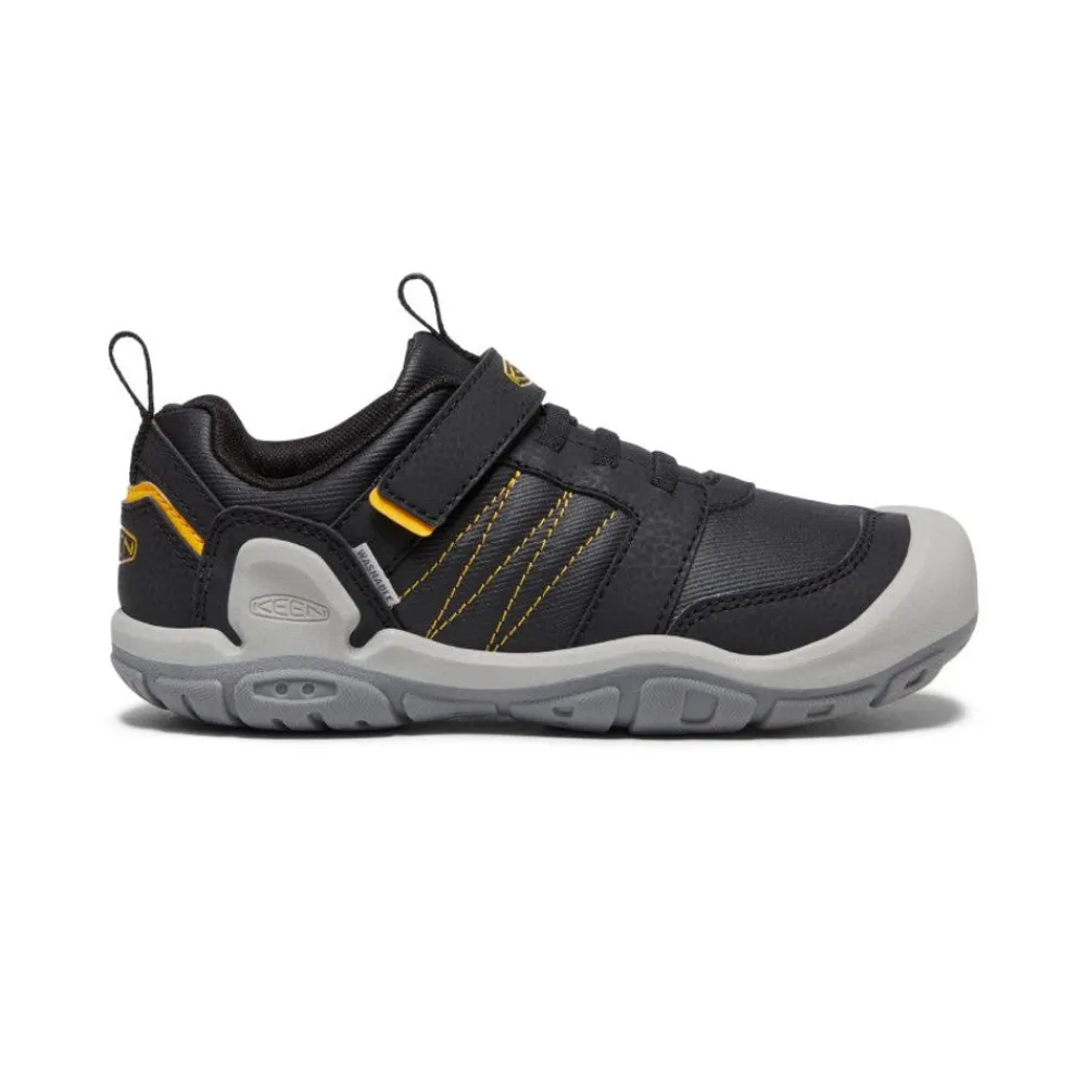 Hot Big Kids' Knotch Peak Sneaker | Black/ Yellow Kids Shoes