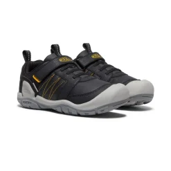 Hot Big Kids' Knotch Peak Sneaker | Black/ Yellow Kids Shoes