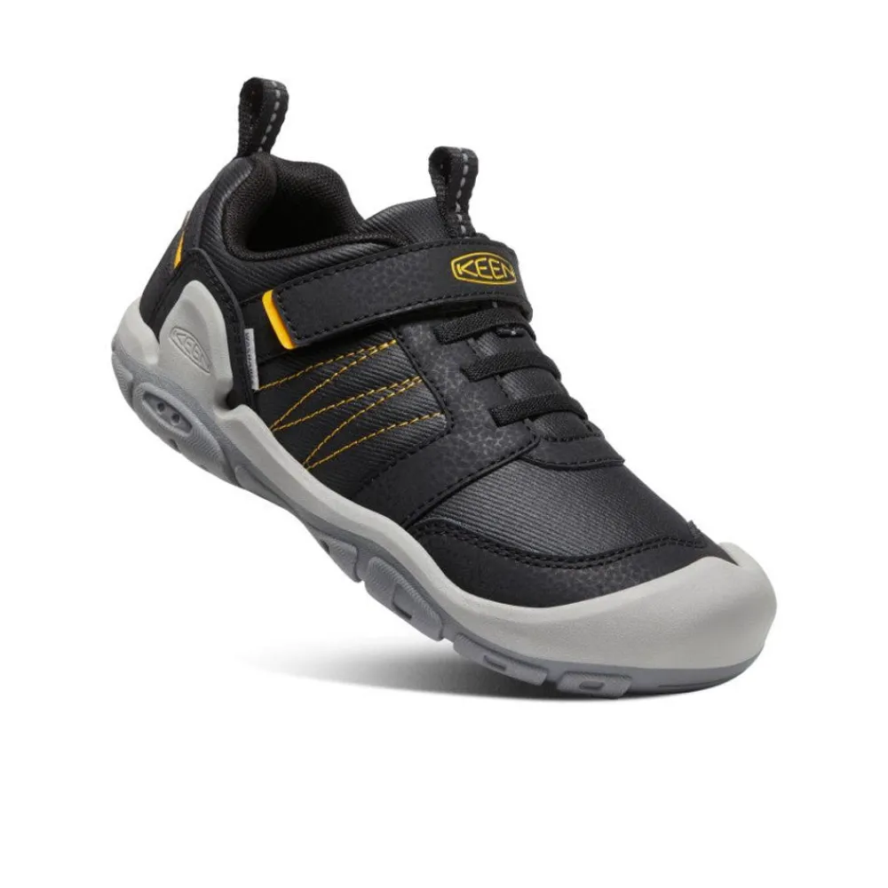 Hot Big Kids' Knotch Peak Sneaker | Black/ Yellow Kids Shoes