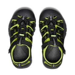 Outlet Big Kids' Newport H2 | Black/Lime Green Kids Sandals