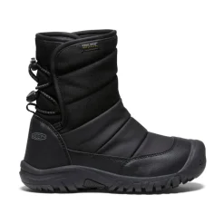 Hot Big Kids' Puffrider Waterproof Winter Boot | Black/Steel Grey Kids Boots