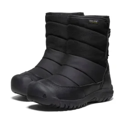 Hot Big Kids' Puffrider Waterproof Winter Boot | Black/Steel Grey Kids Boots