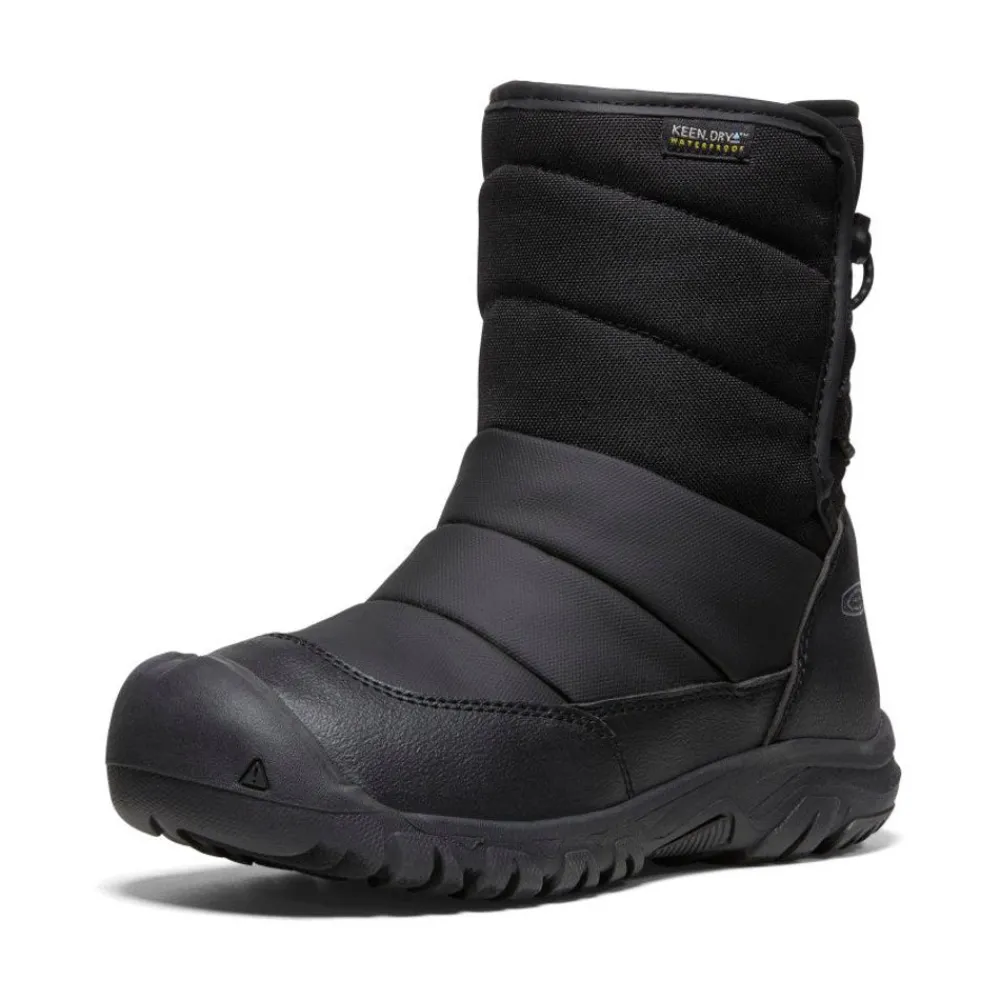 Hot Big Kids' Puffrider Waterproof Winter Boot | Black/Steel Grey Kids Boots