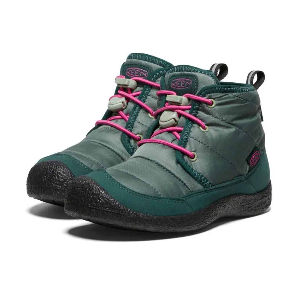 Fashion Little Kids' Howser Ii Waterproof Chukka | Dark Forest/Fuchsia Purple Kids Boots