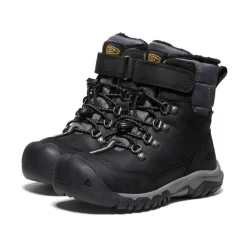 Hot Little Kids' Kanibou Waterproof Winter Boot | Black/Magnet Kids Boots