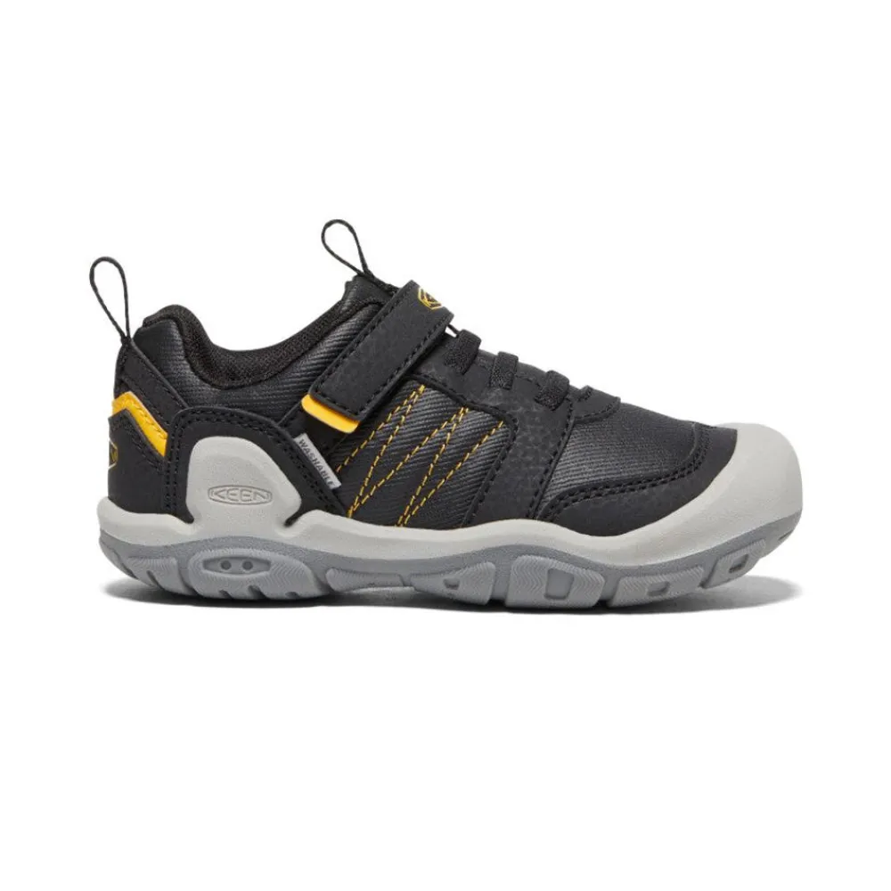 Clearance Little Kids' Knotch Peak Sneaker | Black/ Yellow Kids Shoes
