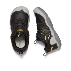Clearance Little Kids' Knotch Peak Sneaker | Black/ Yellow Kids Shoes