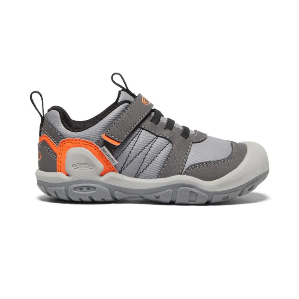 Fashion Little Kids' Knotch Peak Sneaker | Magnet/Safety Orange Kids Shoes