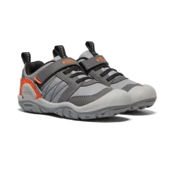Fashion Little Kids' Knotch Peak Sneaker | Magnet/Safety Orange Kids Shoes