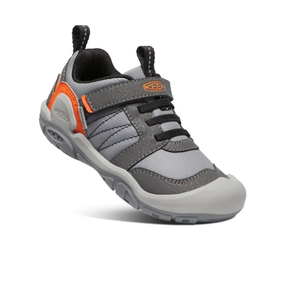Fashion Little Kids' Knotch Peak Sneaker | Magnet/Safety Orange Kids Shoes