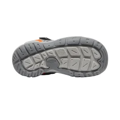 Fashion Little Kids' Knotch Peak Sneaker | Magnet/Safety Orange Kids Shoes
