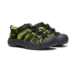 New Little Kids' Newport H2 | Black/Lime Green Kids Sandals