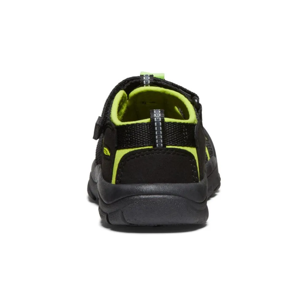New Little Kids' Newport H2 | Black/Lime Green Kids Sandals