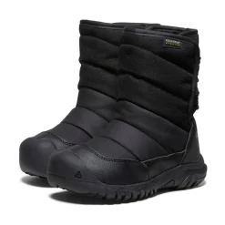 Discount Little Kids' Puffrider Waterproof Winter Boot | Black/Steel Grey Kids Boots