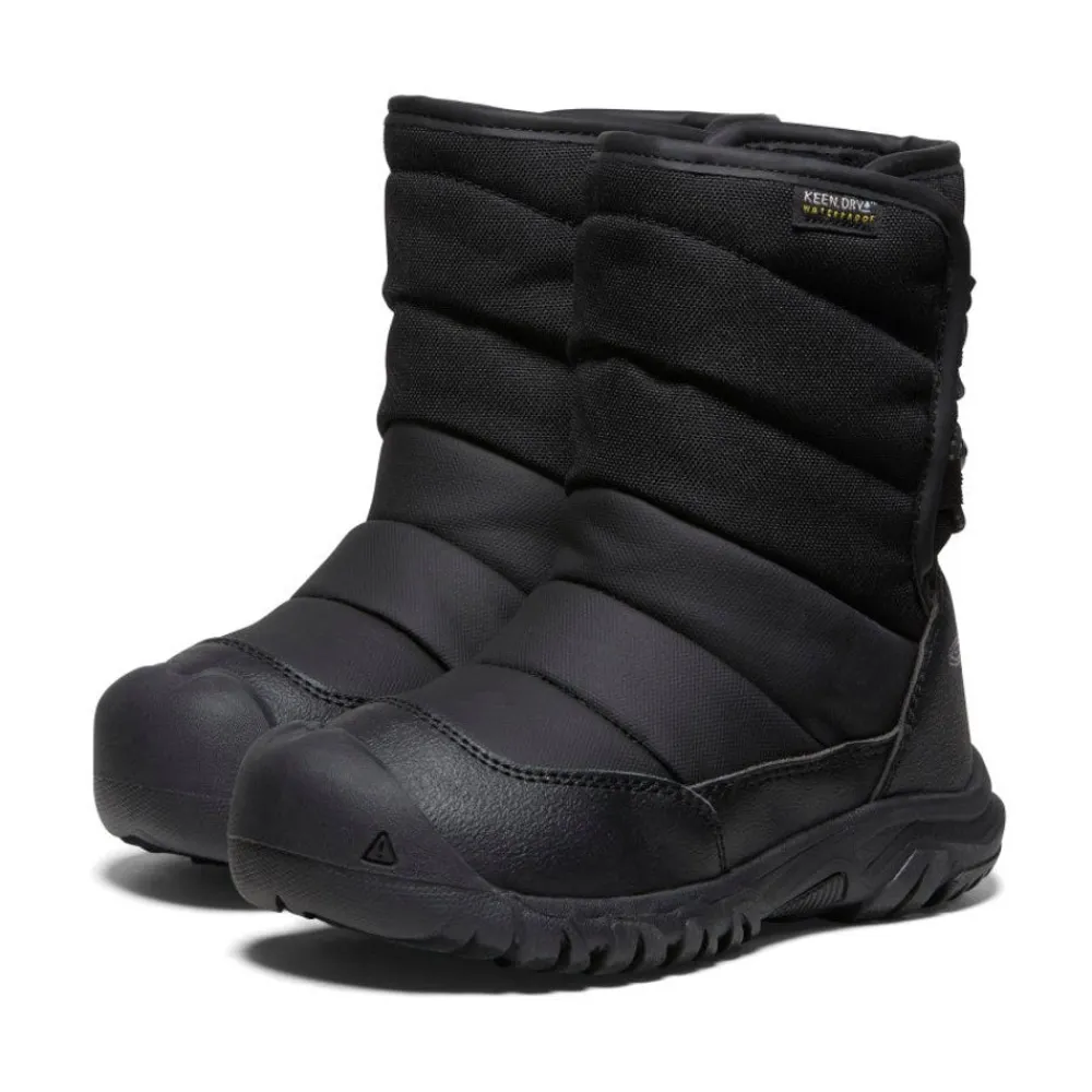Discount Little Kids' Puffrider Waterproof Winter Boot | Black/Steel Grey Kids Boots