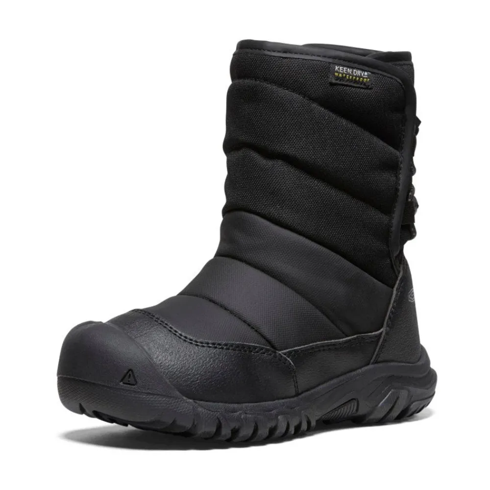 Discount Little Kids' Puffrider Waterproof Winter Boot | Black/Steel Grey Kids Boots