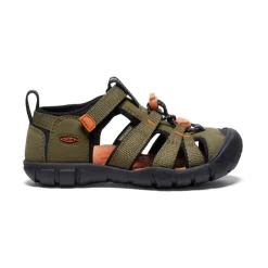 Sale Little Kids' Seacamp Ii Cnx | Dark Olive/Gold Flame Kids Sandals