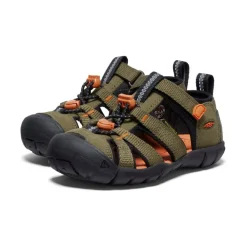 Sale Little Kids' Seacamp Ii Cnx | Dark Olive/Gold Flame Kids Sandals
