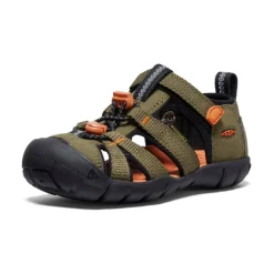 Sale Little Kids' Seacamp Ii Cnx | Dark Olive/Gold Flame Kids Sandals
