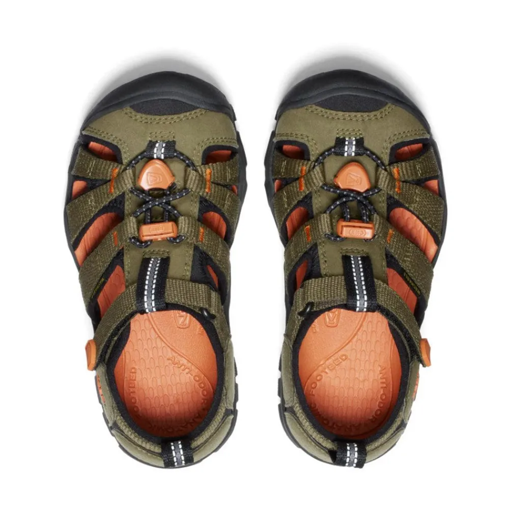 Sale Little Kids' Seacamp Ii Cnx | Dark Olive/Gold Flame Kids Sandals