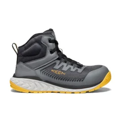 Clearance Men'S Arvada Mid Work Sneaker (Carbon-Fiber Toe) | Black/ Yellow Men Work Boots & Shoes