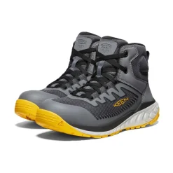 Clearance Men'S Arvada Mid Work Sneaker (Carbon-Fiber Toe) | Black/ Yellow Men Work Boots & Shoes
