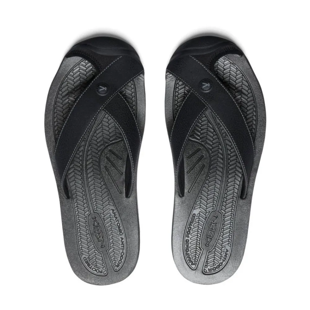 Clearance Men'S Barbados Flip-Flop | Black/Steel Grey Men Slip-Ons