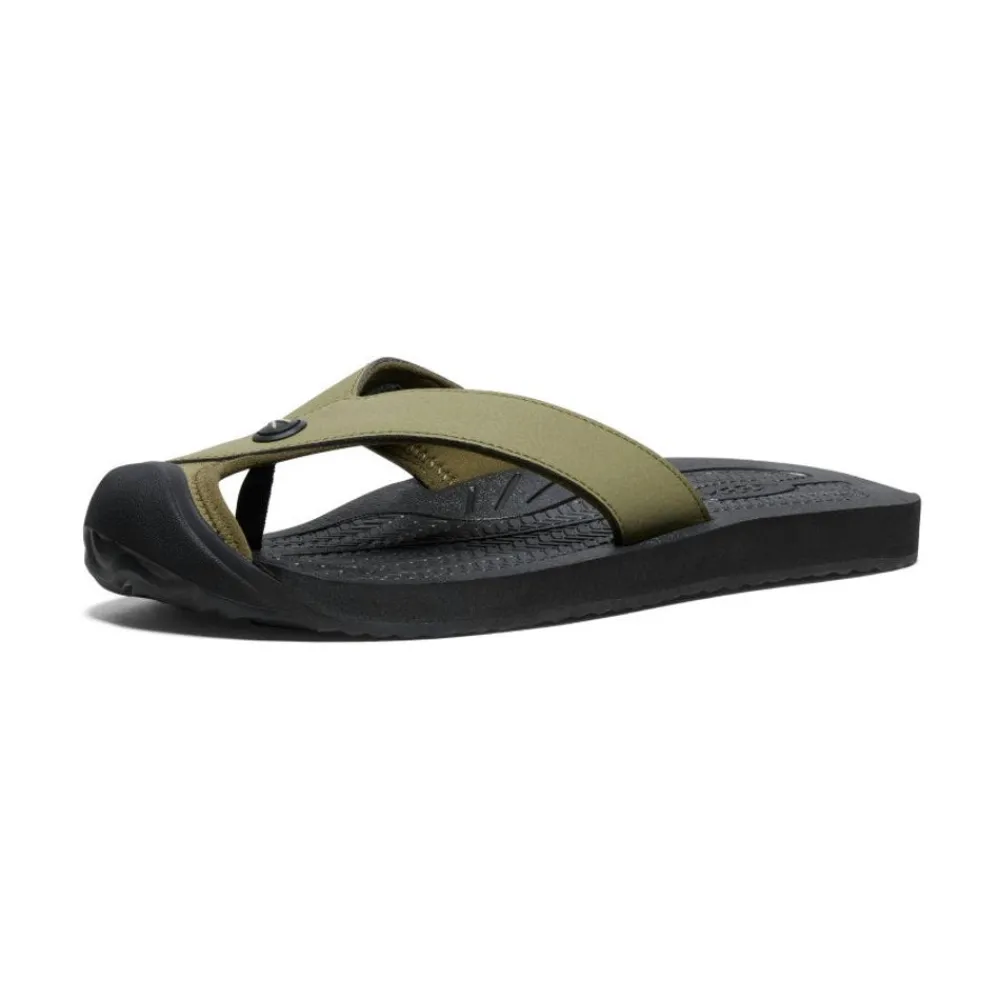 New Men'S Barbados Flip-Flop | Martini Olive/Black Men Slip-Ons