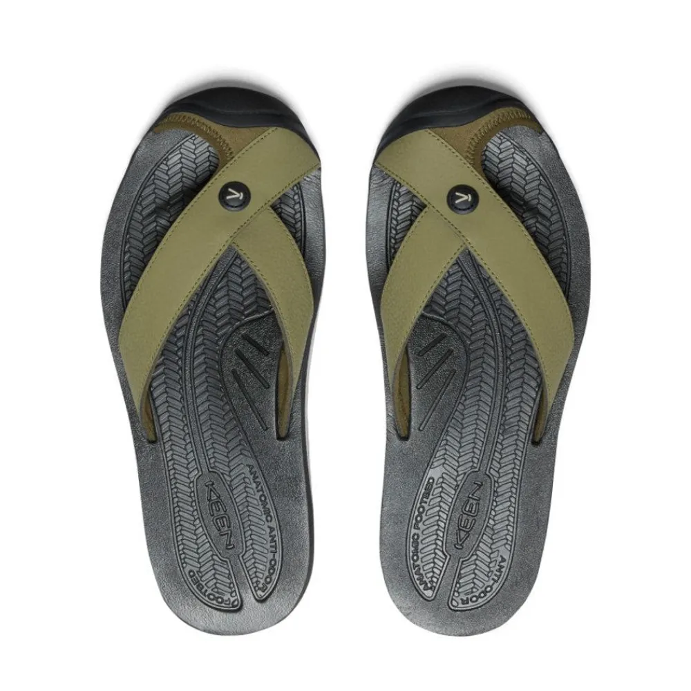 New Men'S Barbados Flip-Flop | Martini Olive/Black Men Slip-Ons