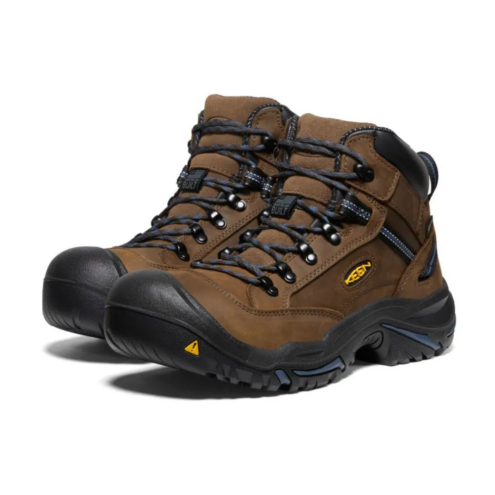 Sale Men'S Braddock Al Waterproof Mid (Steel Toe) | Bison/Ensign Blue Men Work Boots & Shoes