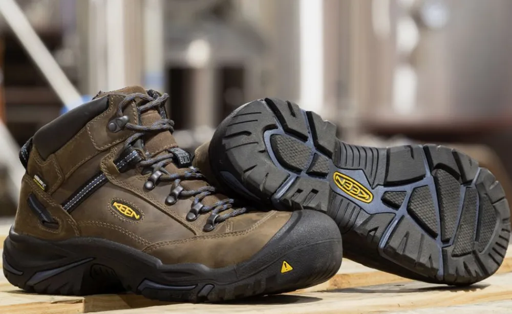 Sale Men'S Braddock Al Waterproof Mid (Steel Toe) | Bison/Ensign Blue Men Work Boots & Shoes