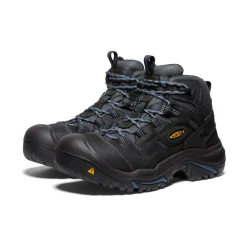 Hot Men'S Braddock Waterproof Mid (Soft Toe) | Raven/Estate Blue Men Work Boots & Shoes