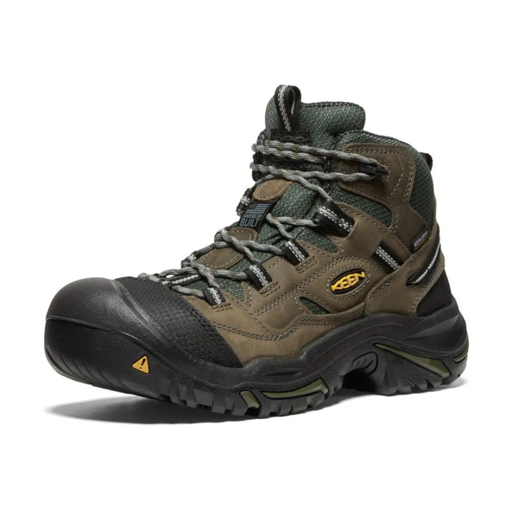 Discount Men'S Braddock Waterproof Mid (Steel Toe) | Gargoyle/Forest Night Men Work Boots & Shoes