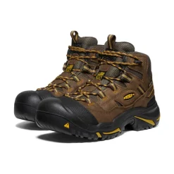 Hot Men'S Braddock Waterproof Mid (Steel Toe) | Cascade Brown/Tawny Olive Men Work Boots & Shoes