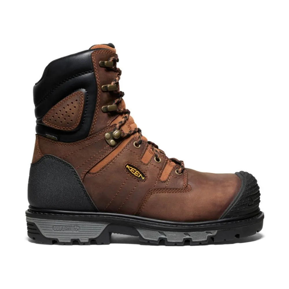 Online Men'S Camden 8" Waterproof Boot (Carbon-Fiber Toe) | Leather Brown/Black Men Work Boots & Shoes