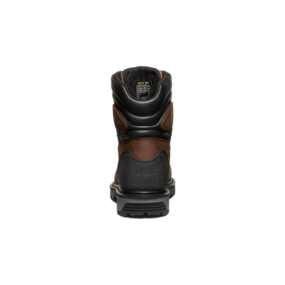 Online Men'S Camden 8" Waterproof Boot (Carbon-Fiber Toe) | Leather Brown/Black Men Work Boots & Shoes