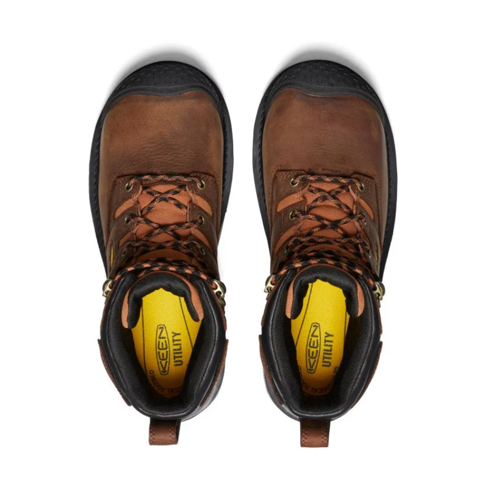 Online Men'S Camden 6" Waterproof Boot Int Met (Carbon-Fiber Toe) | Leather Brown/Black Men Work Boots & Shoes