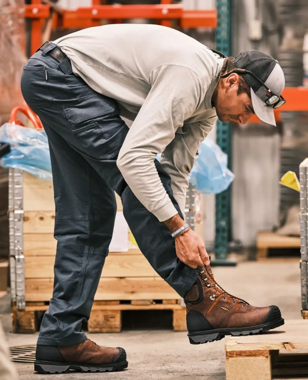 Online Men'S Camden 6" Waterproof Boot Int Met (Carbon-Fiber Toe) | Leather Brown/Black Men Work Boots & Shoes