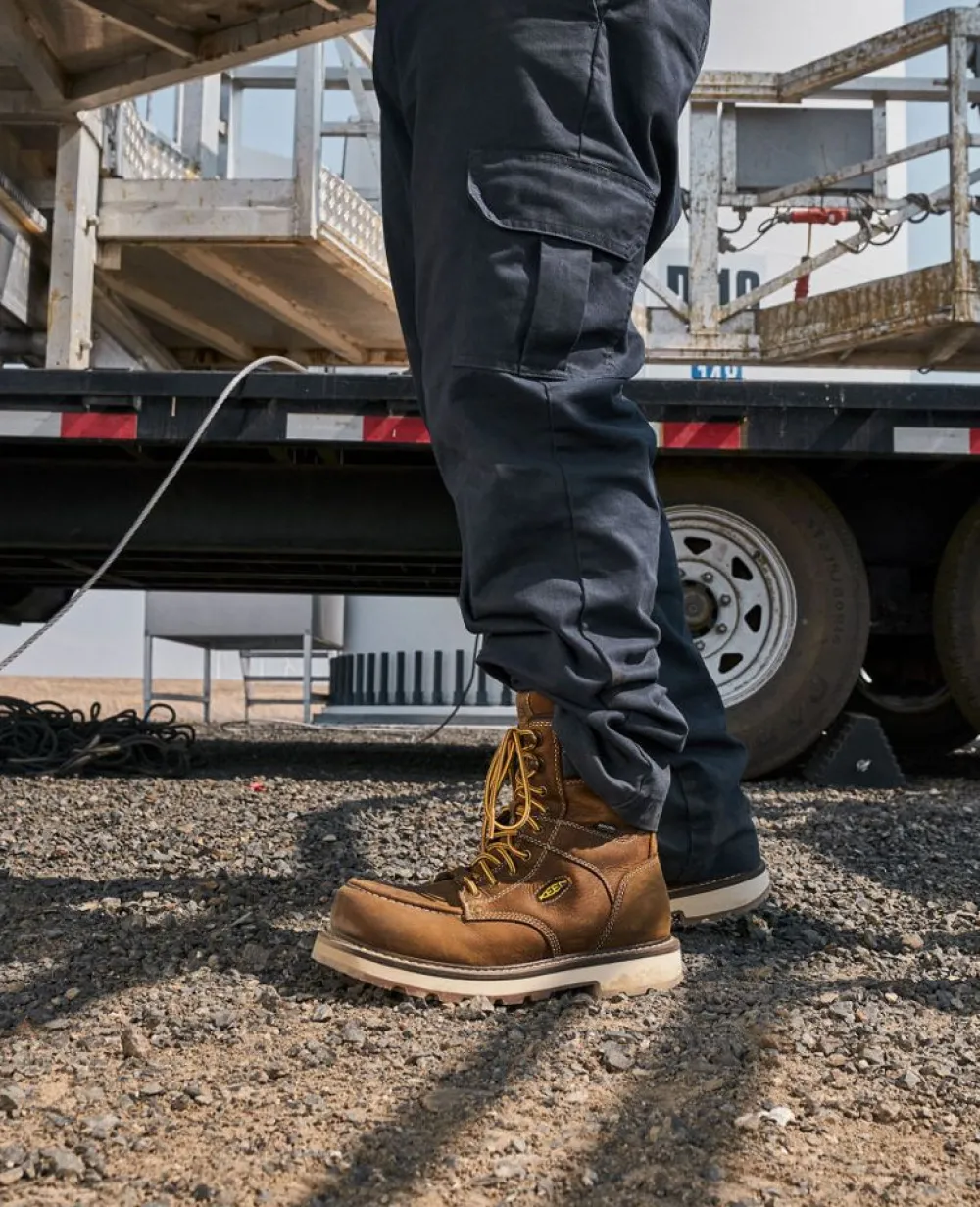 Clearance Men'S Cincinnati 8" Waterproof 90° Heel Boot (Carbon-Fiber Toe) | Belgian/Sandshell Men Work Boots & Shoes