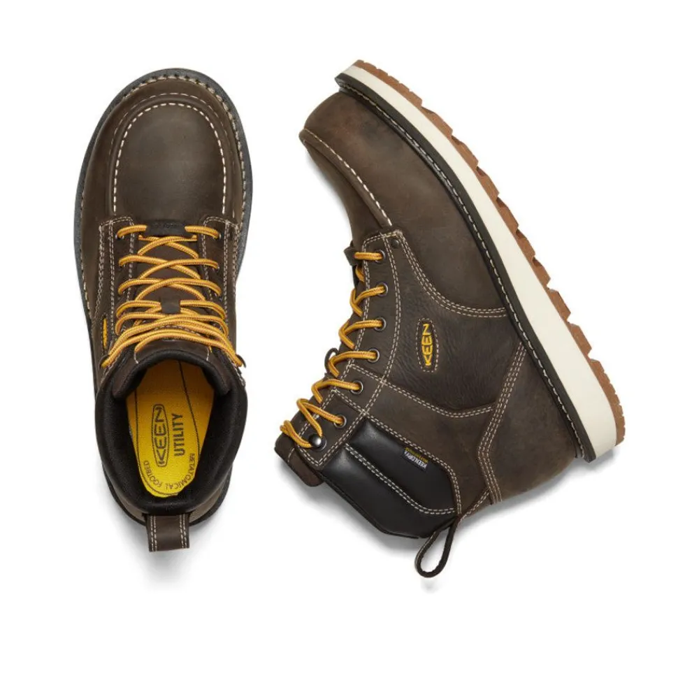 Clearance Men'S Cincinnati 6" Waterproof Boot (Carbon-Fiber Toe) | Dark Chocolate/Sandshell Men Work Boots & Shoes