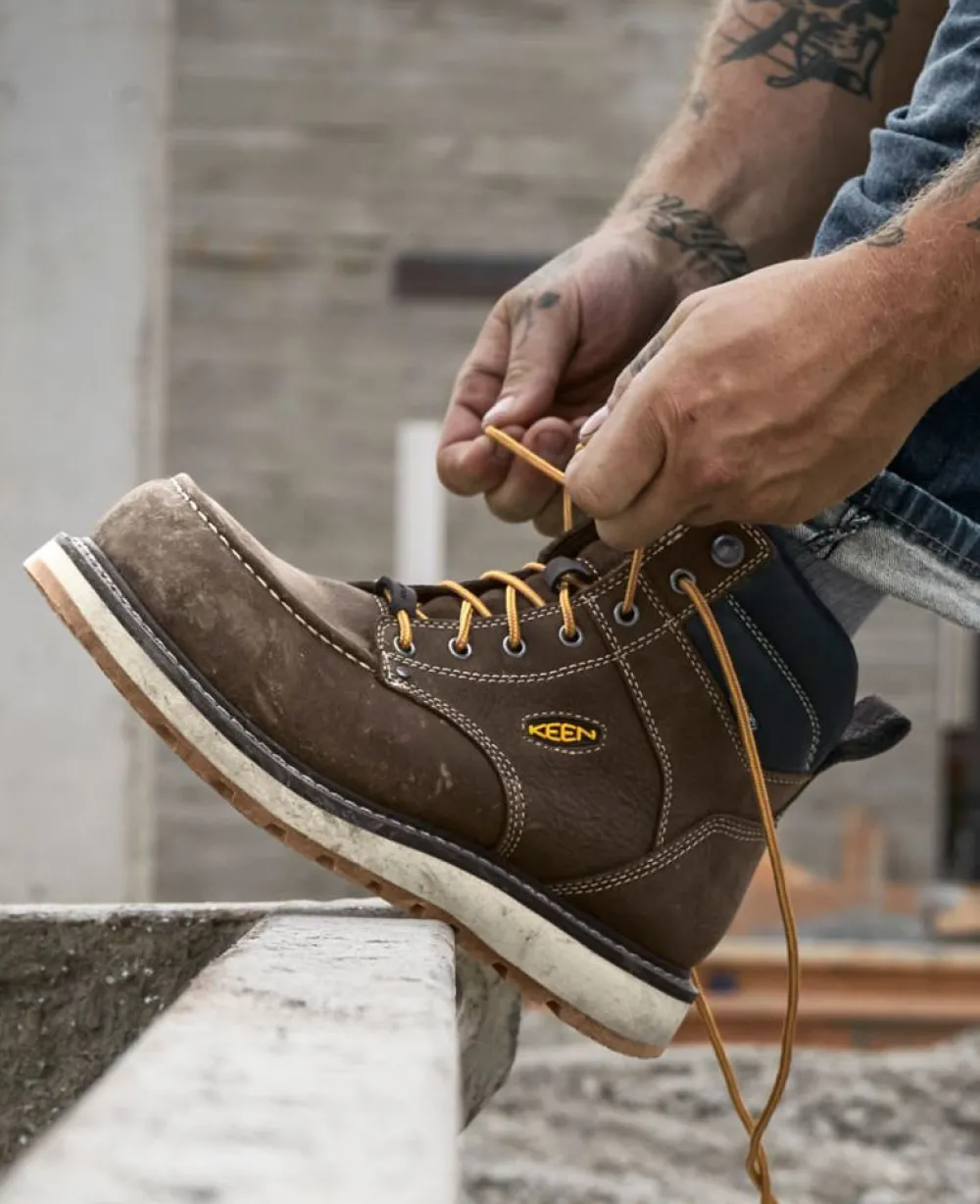 Clearance Men'S Cincinnati 6" Waterproof Boot (Carbon-Fiber Toe) | Dark Chocolate/Sandshell Men Work Boots & Shoes