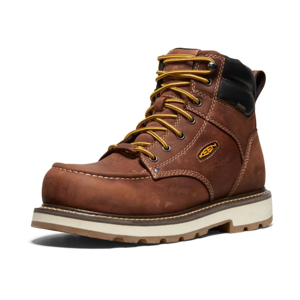 Sale Men'S Cincinnati 6" Waterproof 90° Heel Boot (Carbon-Fiber Toe) | Tuscan Red/Sandshell Men Work Boots & Shoes