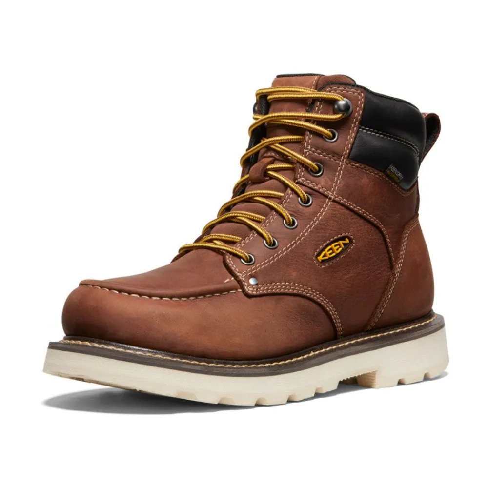 Fashion Men'S Cincinnati 6" Waterproof 90° Heel Boot (Soft Toe) | Tuscan Red/Sandshell Men Work Boots & Shoes