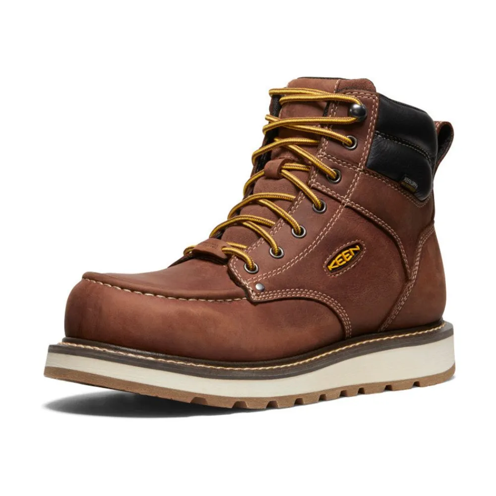 New Men'S Cincinnati 6" Waterproof Boot (Carbon-Fiber Toe) | Tuscan Red/Sandshell Men Work Boots & Shoes