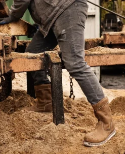 Online Men'S Cincinnati Wellington (Soft Toe) | Belgian/Off White Men Work Boots & Shoes