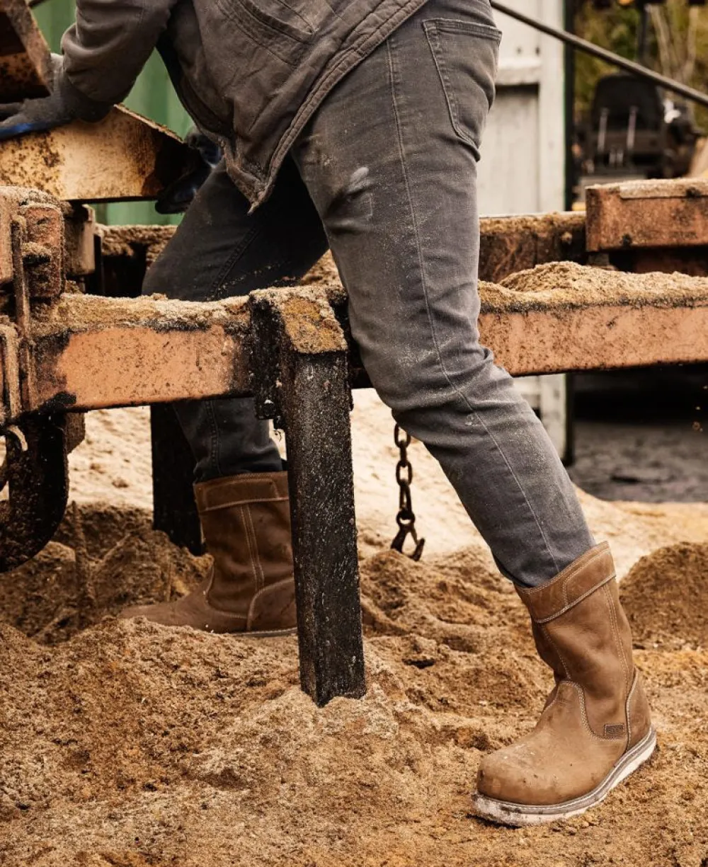 Online Men'S Cincinnati Wellington (Soft Toe) | Belgian/Off White Men Work Boots & Shoes