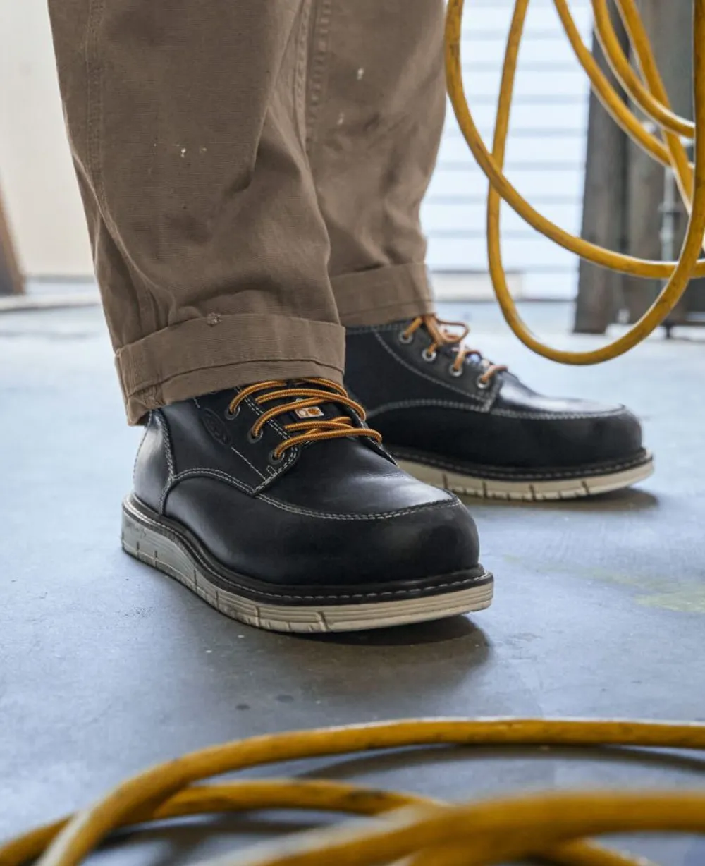 Hot Men'S Csa San Jose 6" Waterproof Boot (Aluminum Toe) | Black/Off White Men Work Boots & Shoes