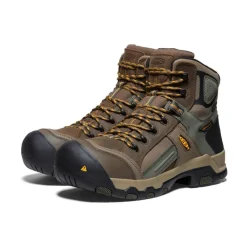 Clearance Men'S Davenport Al Waterproof Mid (Composite Toe) | Shitake/Forest Night Men Work Boots & Shoes