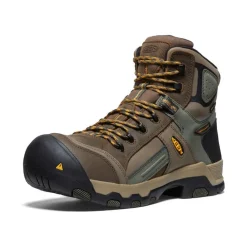 Clearance Men'S Davenport Al Waterproof Mid (Composite Toe) | Shitake/Forest Night Men Work Boots & Shoes